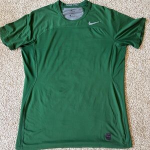 Nike Pro Men's Green Fitted Shirt